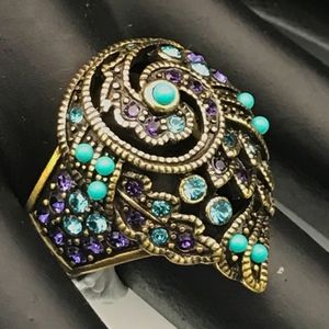 Heidi Daus- Tiered Tapestry Paisley Ring -NiB